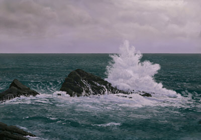 Sea off Faraid Head, 2004. 33cm by 23cm