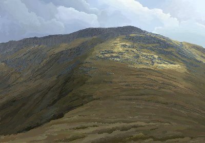 Light on Beinn Spionnaidh, 2009. 43.5cm by 30.5cm